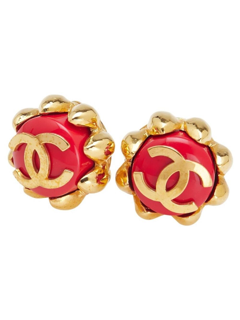 Chanel Cc Logo Clip-On Earrings Gold- #209815C14B
